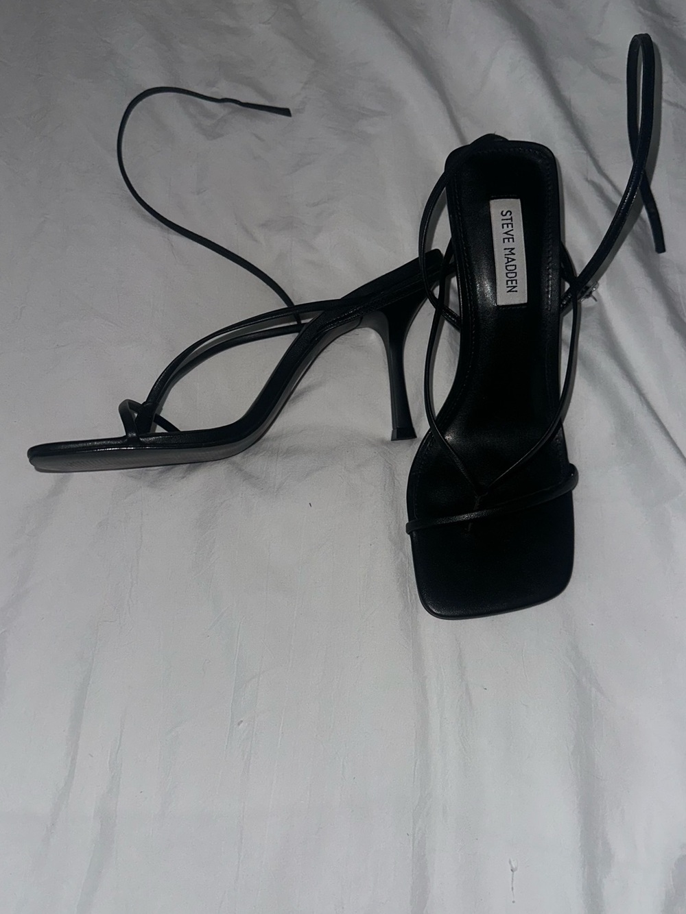 Steve Madden Black Annie Heels - Picture 3 of 5